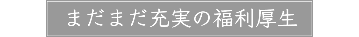 まだまだ充実の福利厚生